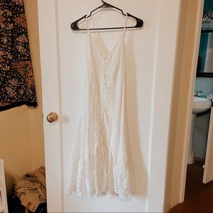 White Lace Midi Dress
